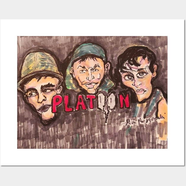 Platoon Johnny Depp Charlie Sheen Tom Berenger Wall Art by TheArtQueenOfMichigan 